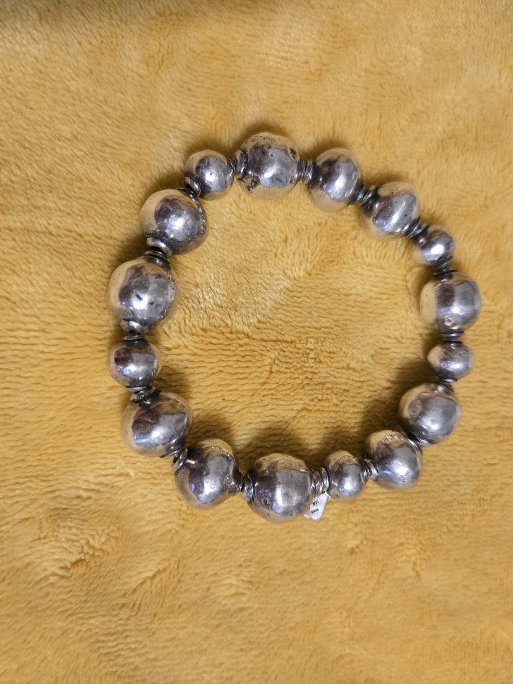 Silpada Silver Beaded Stretch Bracelet